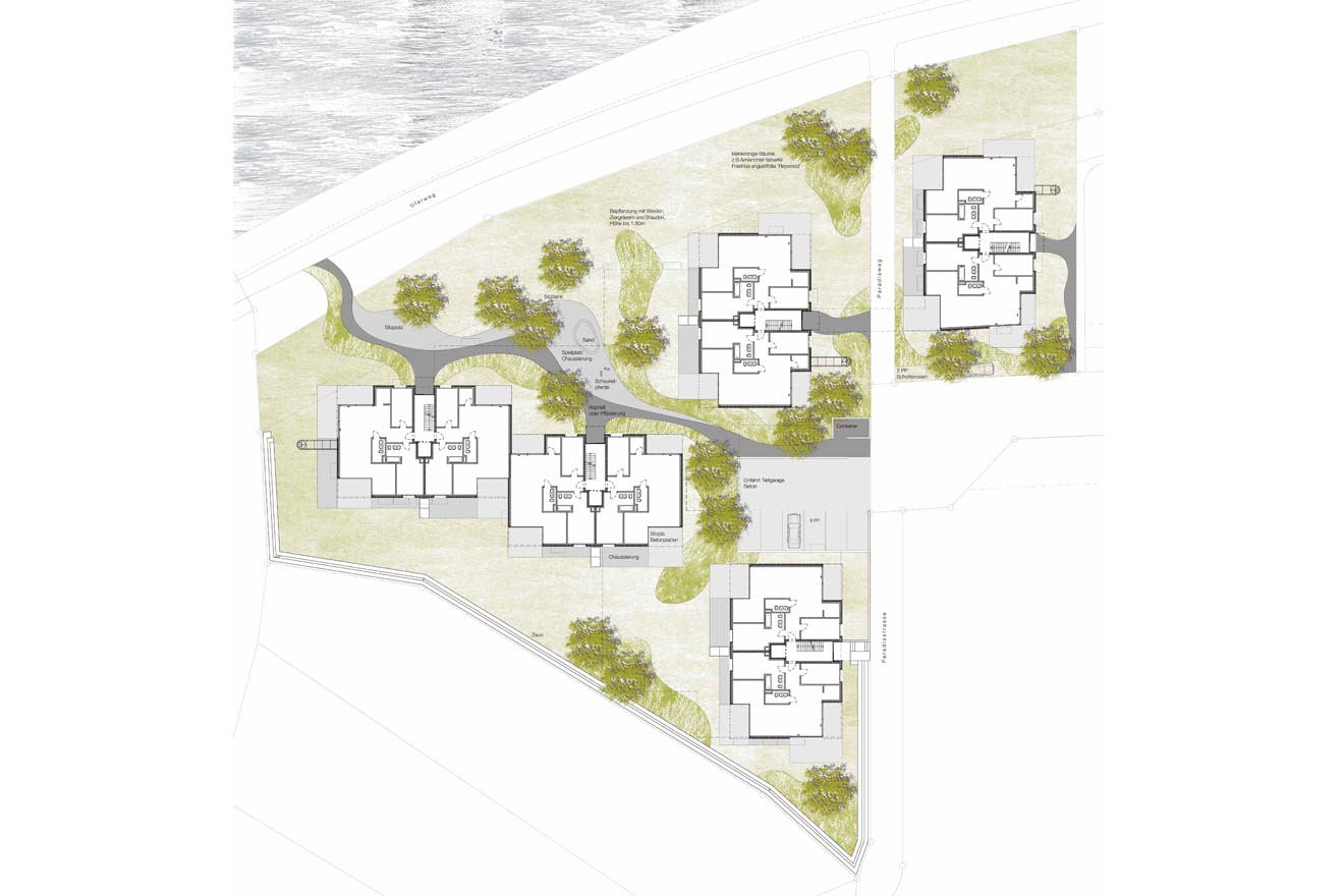 Fliessende Landschaft an der Limmat