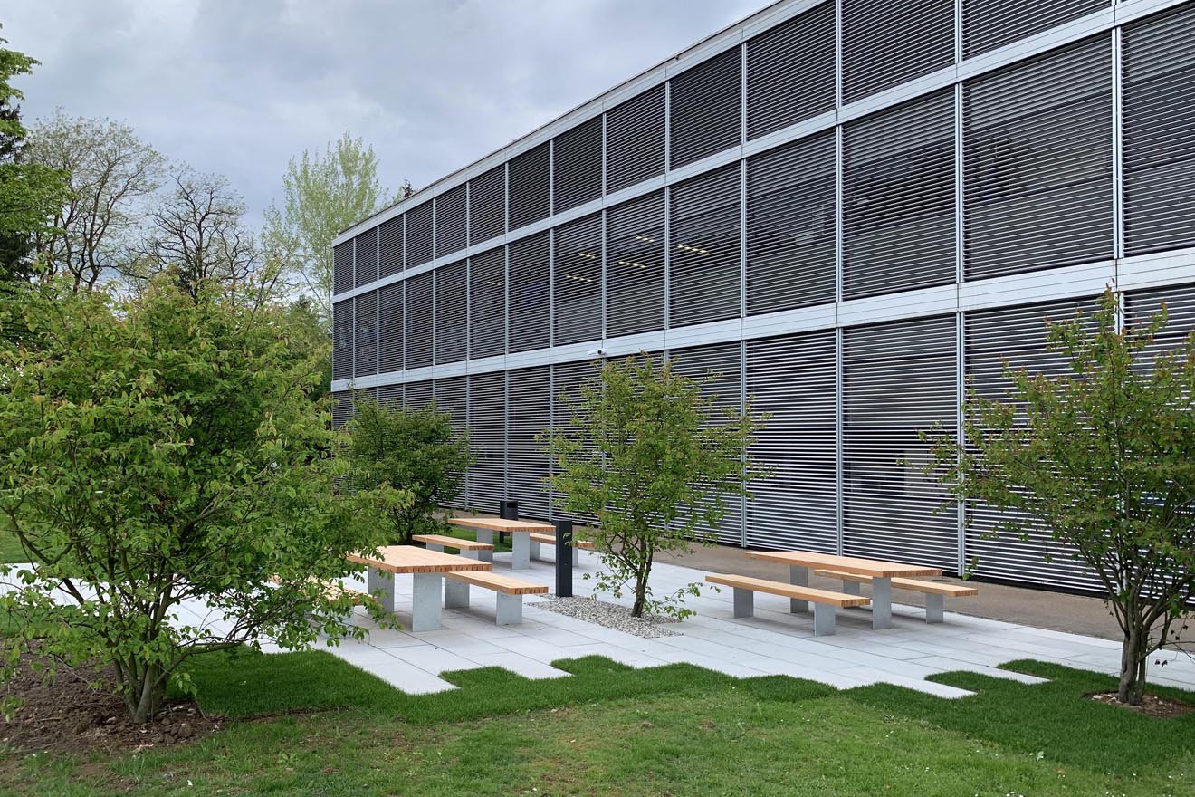 Grünes Element einer Fritz-Haller-Ikone