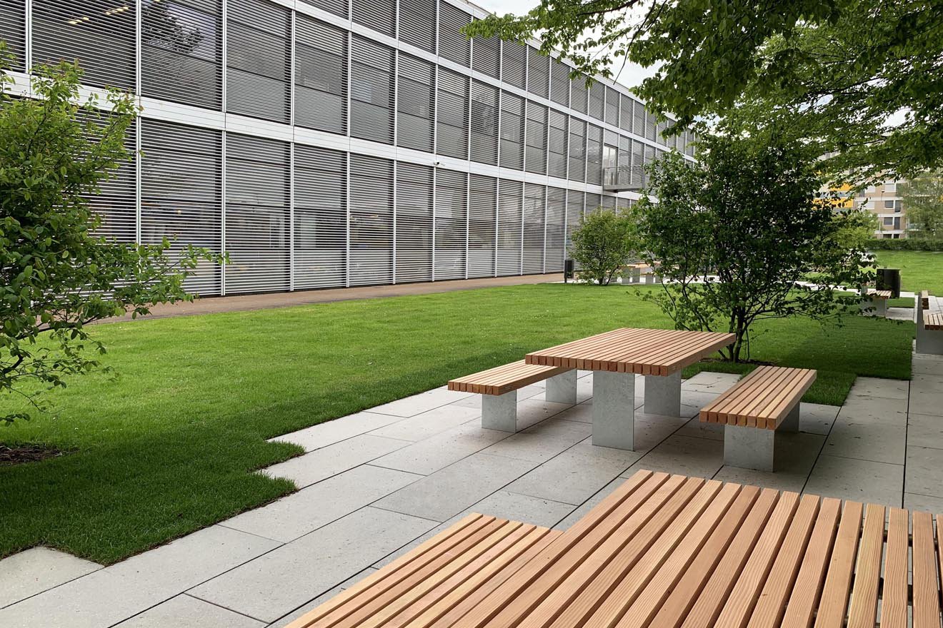 Grünes Element einer Fritz-Haller-Ikone