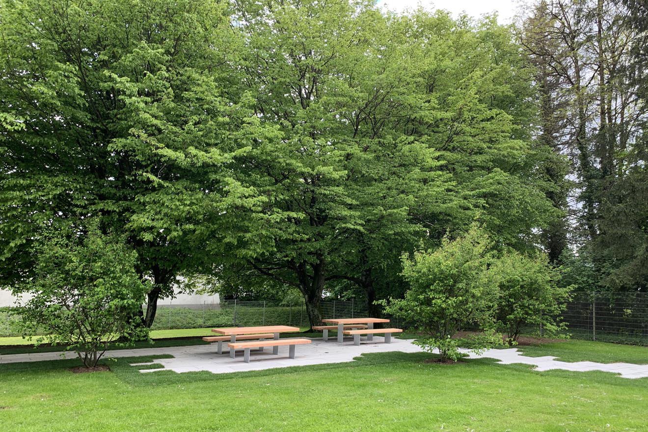 Grünes Element einer Fritz-Haller-Ikone