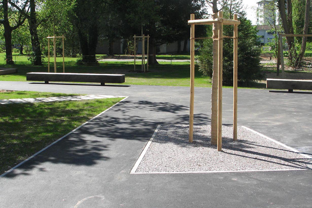 Grosser Massstab mit Eichentisch und Mammutbaum