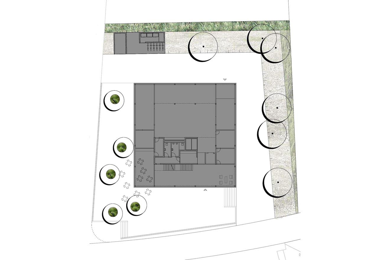 Grüne Visitenkarte in der Gewerbezone