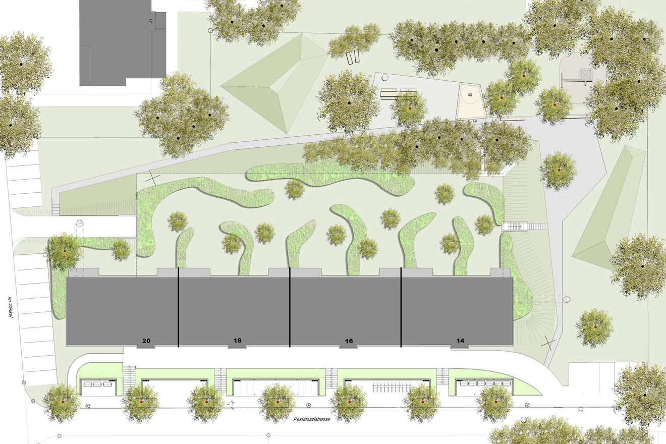 Grosser Massstab mit Eichentisch und Mammutbaum